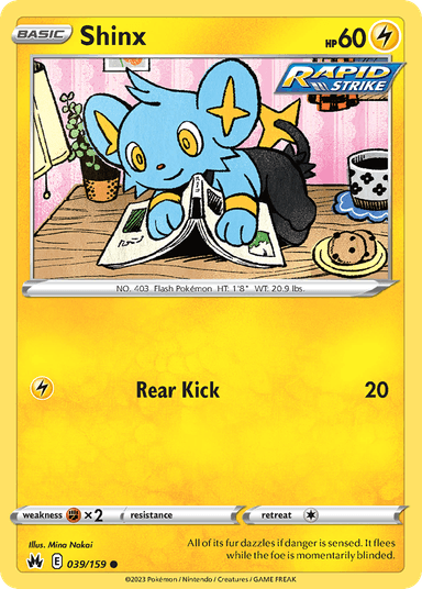 Carta Shinx 39/159 do set Crown Zenith — Pokémon TCG | Bynx