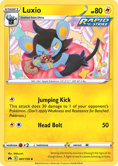 Carta Luxio 41/159 do set Crown Zenith — Pokémon TCG | Bynx