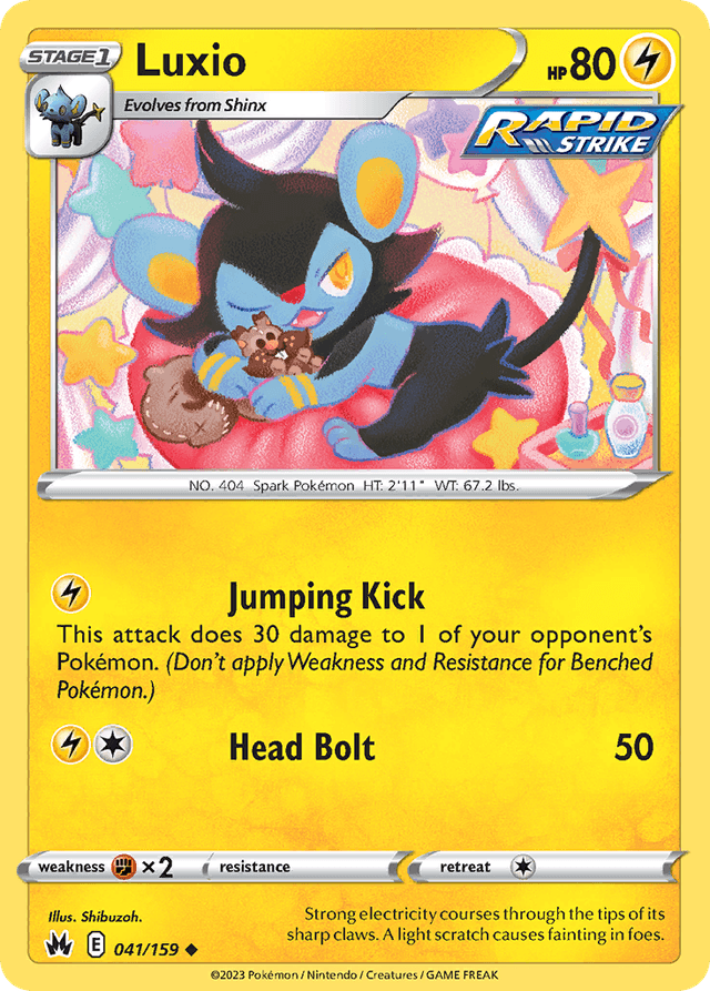 Carta Luxio 41/159 do set Crown Zenith — Pokémon TCG | Bynx