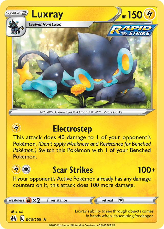 Carta Luxray 43/159 do set Crown Zenith — Pokémon TCG | Bynx