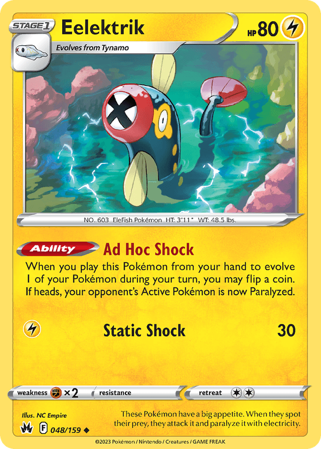 Carta Eelektrik 48/159 do set Crown Zenith — Pokémon TCG | Bynx