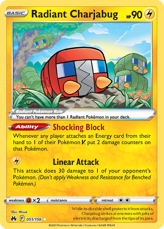 Carta Radiant Charjabug 51/159 do set Crown Zenith — Pokémon TCG | Bynx