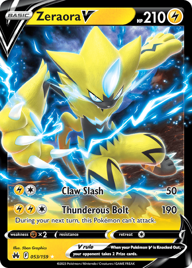 Carta Zeraora V 53/159 do set Crown Zenith — Pokémon TCG | Bynx