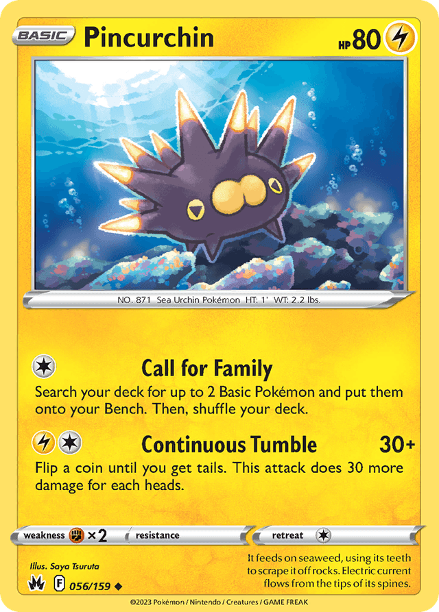 Carta Pincurchin 56/159 do set Crown Zenith — Pokémon TCG | Bynx