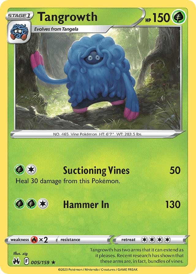 Carta Tangrowth 5/159 do set Crown Zenith — Pokémon TCG | Bynx