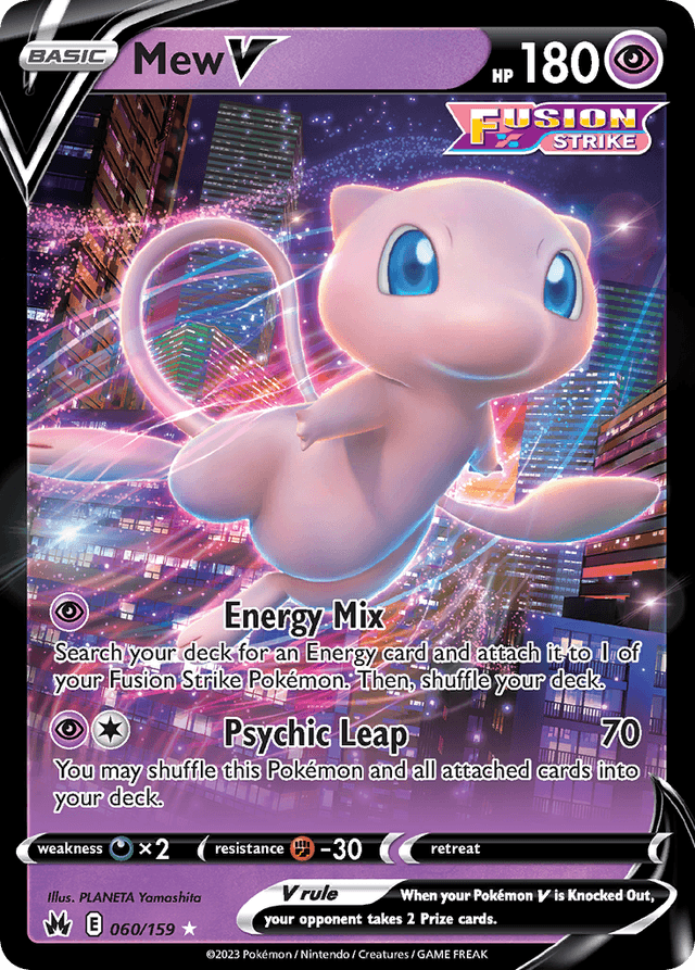 Carta Mew V 60/159 do set Crown Zenith — Pokémon TCG | Bynx