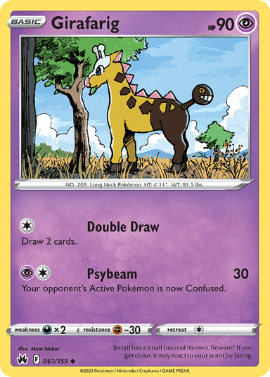 Carta Girafarig 61/159 do set Crown Zenith — Pokémon TCG | Bynx