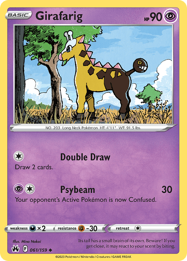 Carta Girafarig 61/159 do set Crown Zenith — Pokémon TCG | Bynx