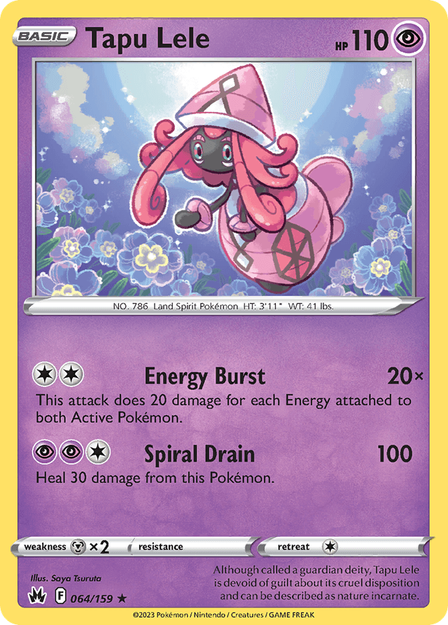 Carta Tapu Lele 64/159 do set Crown Zenith — Pokémon TCG | Bynx