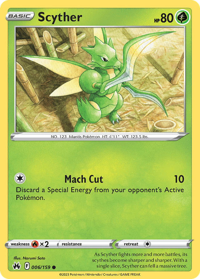 Carta Scyther 6/159 do set Crown Zenith — Pokémon TCG | Bynx