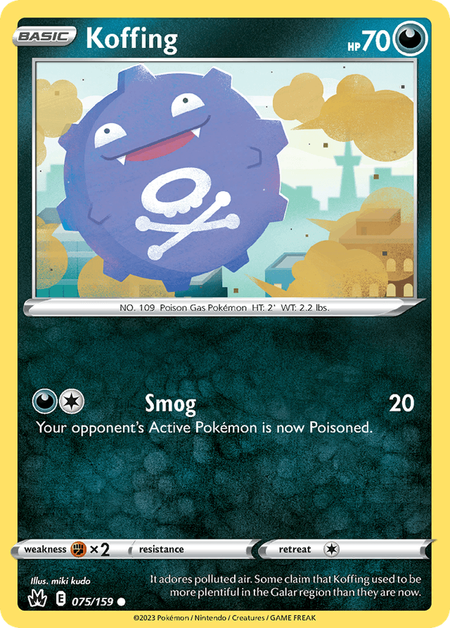 Carta Koffing 75/159 do set Crown Zenith — Pokémon TCG | Bynx