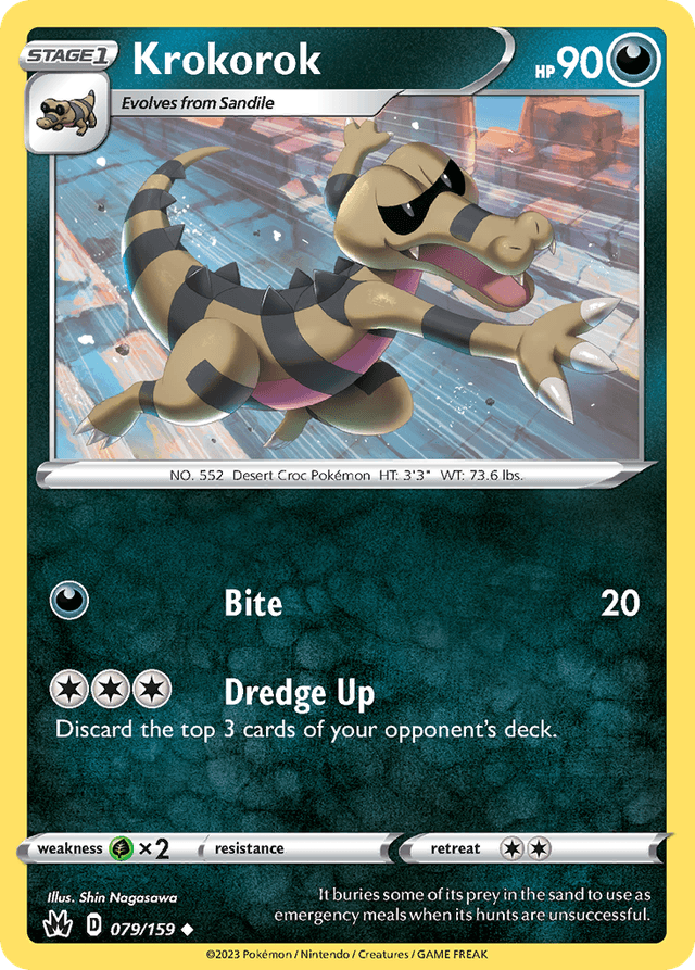 Carta Krokorok 79/159 do set Crown Zenith — Pokémon TCG | Bynx