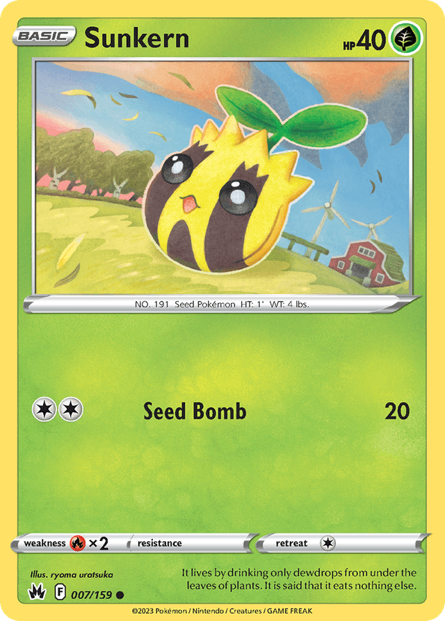 Carta Sunkern 7/159 do set Crown Zenith — Pokémon TCG | Bynx
