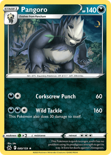 Carta Pangoro 80/159 do set Crown Zenith — Pokémon TCG | Bynx