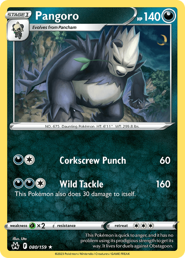Carta Pangoro 80/159 do set Crown Zenith — Pokémon TCG | Bynx