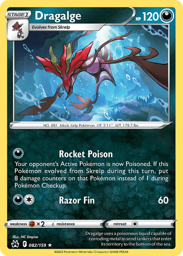 Carta Dragalge 82/159 do set Crown Zenith — Pokémon TCG | Bynx
