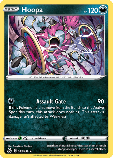 Carta Hoopa 83/159 do set Crown Zenith — Pokémon TCG | Bynx