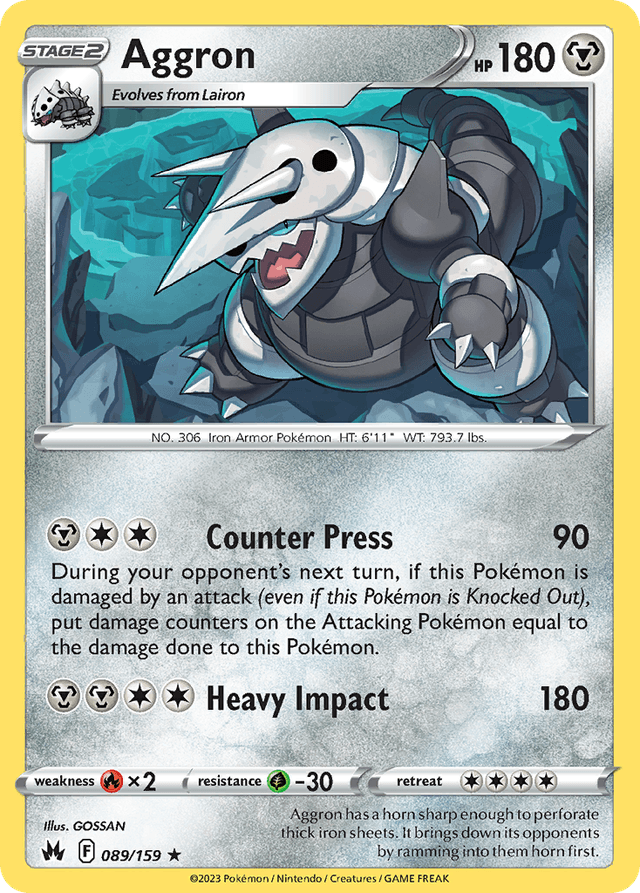 Carta Aggron 89/159 do set Crown Zenith — Pokémon TCG | Bynx