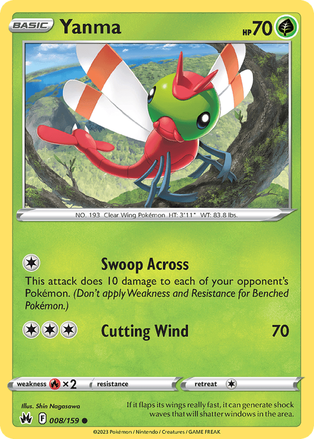 Carta Yanma 8/159 do set Crown Zenith — Pokémon TCG | Bynx