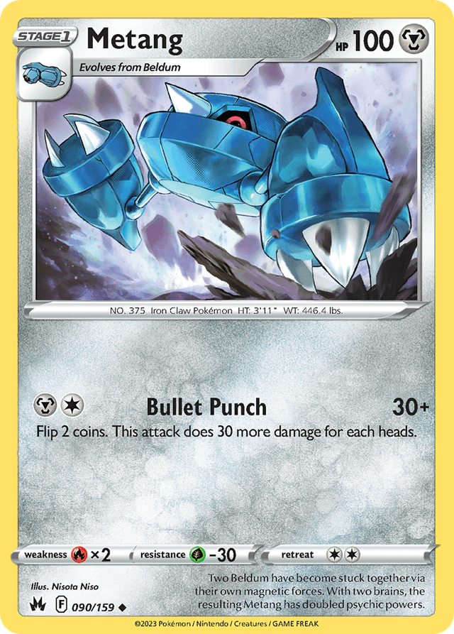 Carta Metang 90/159 do set Crown Zenith — Pokémon TCG | Bynx