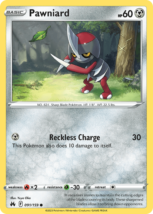 Carta Pawniard 91/159 do set Crown Zenith — Pokémon TCG | Bynx