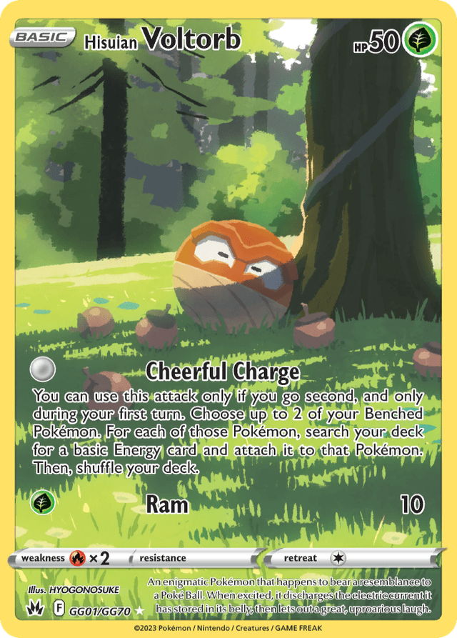 Carta Hisuian Voltorb GG01/70 do set Crown Zenith Galarian Gallery — Pokémon TCG | Bynx