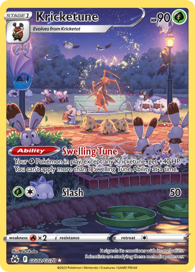 Carta Kricketune GG02/70 do set Crown Zenith Galarian Gallery — Pokémon TCG | Bynx
