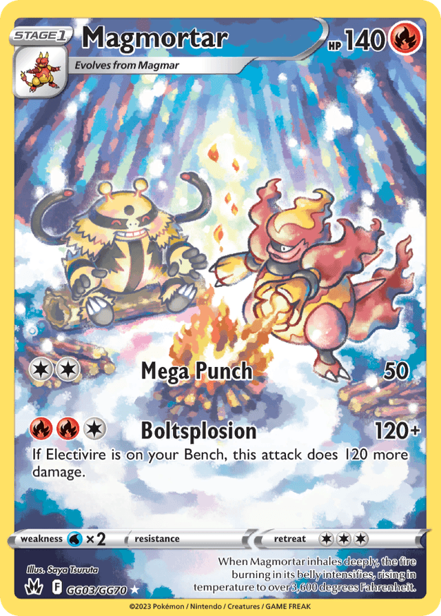 Carta Magmortar GG03/70 do set Crown Zenith Galarian Gallery — Pokémon TCG | Bynx
