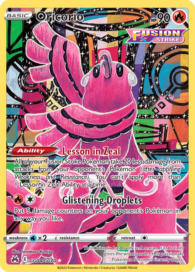 Carta Oricorio GG04/70 do set Crown Zenith Galarian Gallery — Pokémon TCG | Bynx