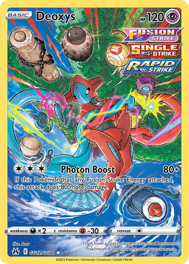 Carta Deoxys GG12/70 do set Crown Zenith Galarian Gallery — Pokémon TCG | Bynx