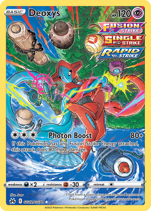 Carta Deoxys GG12/70 do set Crown Zenith Galarian Gallery — Pokémon TCG | Bynx