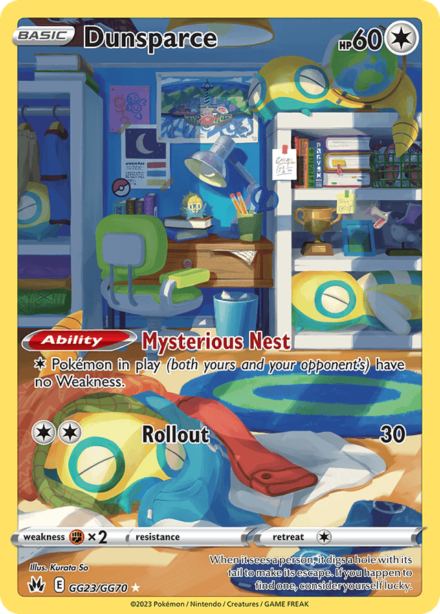 Carta Dunsparce GG23/70 do set Crown Zenith Galarian Gallery — Pokémon TCG | Bynx