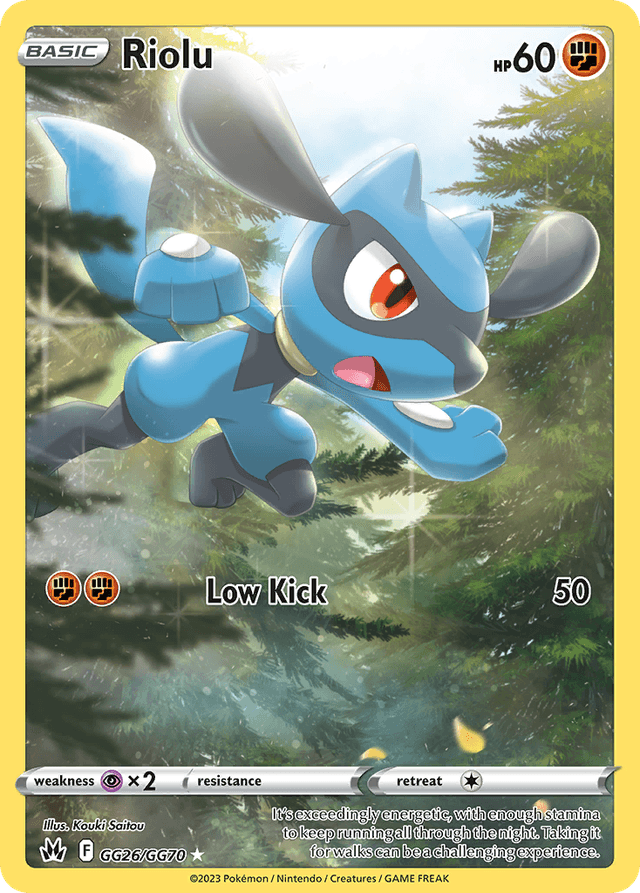 Carta Riolu GG26/70 do set Crown Zenith Galarian Gallery — Pokémon TCG | Bynx