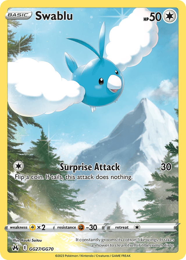 Carta Swablu GG27/70 do set Crown Zenith Galarian Gallery — Pokémon TCG | Bynx