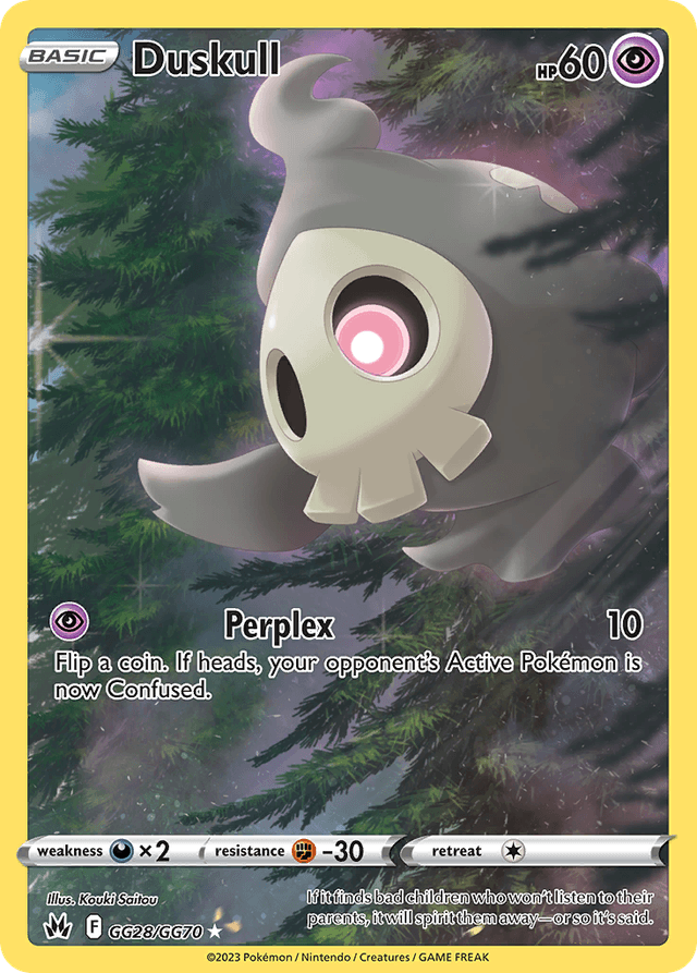 Carta Duskull GG28/70 do set Crown Zenith Galarian Gallery — Pokémon TCG | Bynx