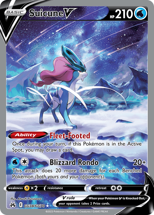 Carta Suicune V GG38/70 do set Crown Zenith Galarian Gallery — Pokémon TCG | Bynx