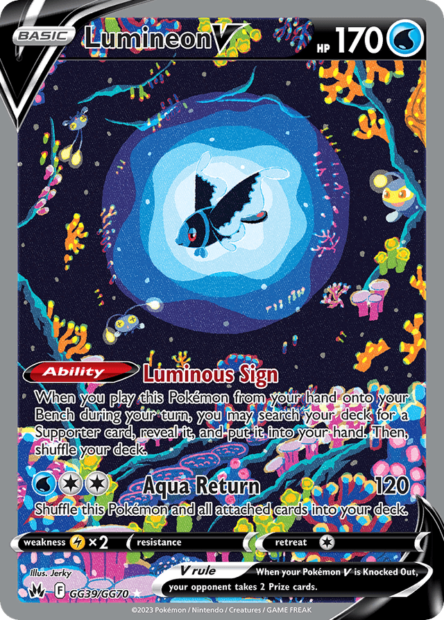 Carta Lumineon V GG39/70 do set Crown Zenith Galarian Gallery — Pokémon TCG | Bynx