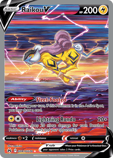 Carta Raikou V GG41/70 do set Crown Zenith Galarian Gallery — Pokémon TCG | Bynx