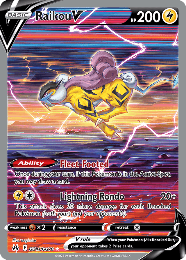 Carta Raikou V GG41/70 do set Crown Zenith Galarian Gallery — Pokémon TCG | Bynx
