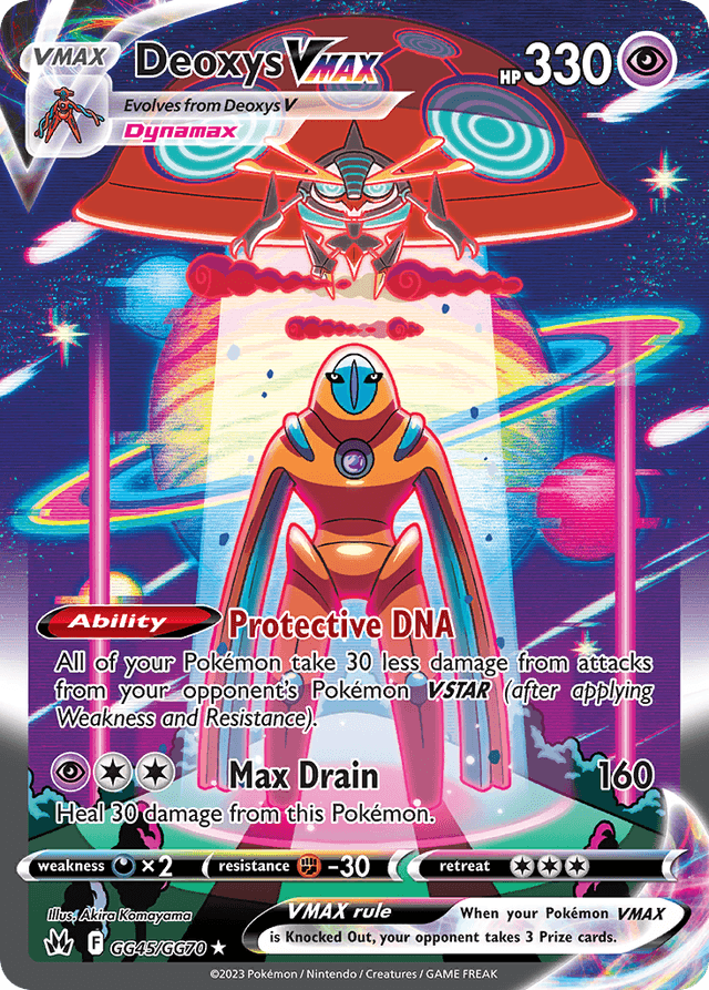 Carta Deoxys VMAX GG45/70 do set Crown Zenith Galarian Gallery — Pokémon TCG | Bynx