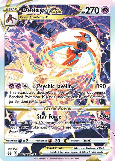 Carta Deoxys VSTAR GG46/70 do set Crown Zenith Galarian Gallery — Pokémon TCG | Bynx