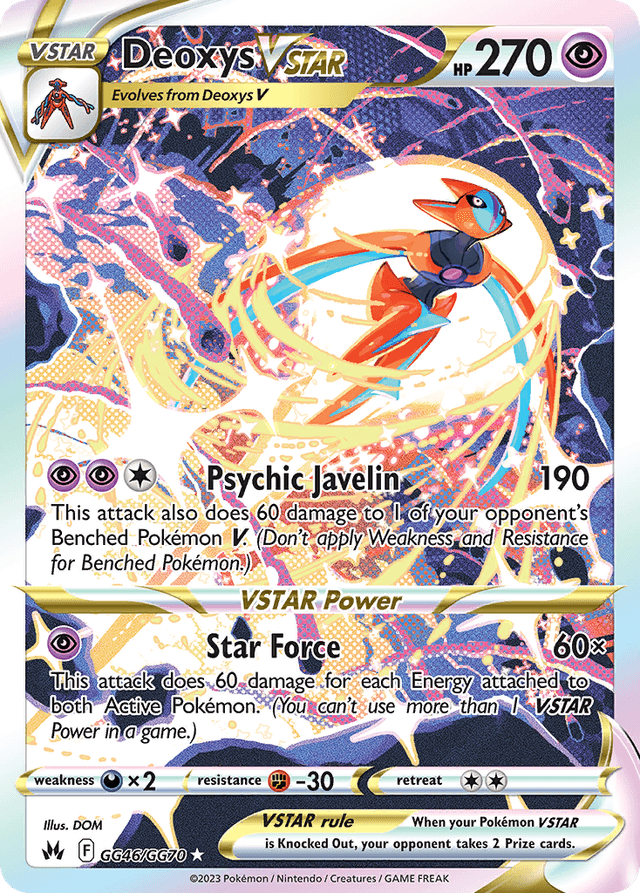 Carta Deoxys VSTAR GG46/70 do set Crown Zenith Galarian Gallery — Pokémon TCG | Bynx