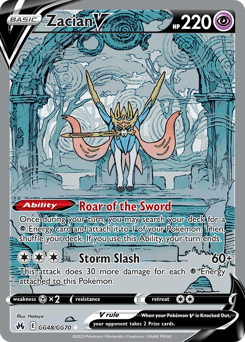 Zacian V GG48 — Crown Zenith Galarian Gallery