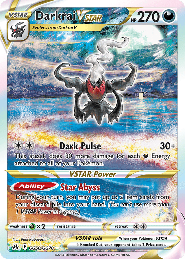 Carta Darkrai VSTAR GG50/70 do set Crown Zenith Galarian Gallery — Pokémon TCG | Bynx