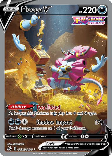 Carta Hoopa V GG53/70 do set Crown Zenith Galarian Gallery — Pokémon TCG | Bynx