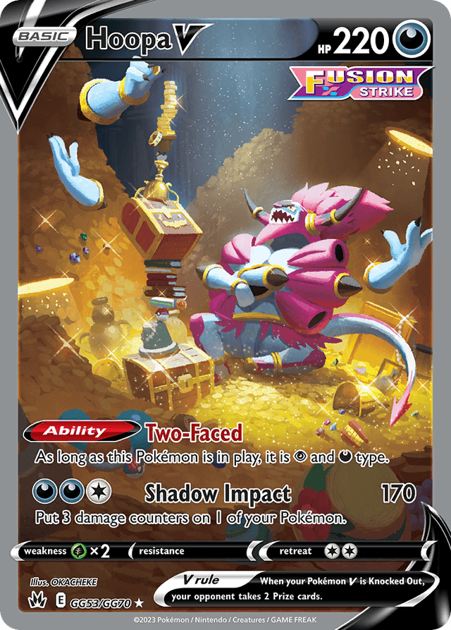 Carta Hoopa V GG53/70 do set Crown Zenith Galarian Gallery — Pokémon TCG | Bynx