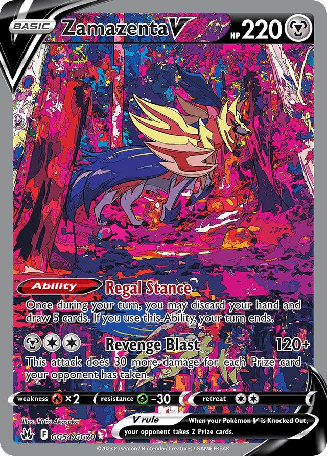 Carta Zamazenta V GG54/70 do set Crown Zenith Galarian Gallery — Pokémon TCG | Bynx