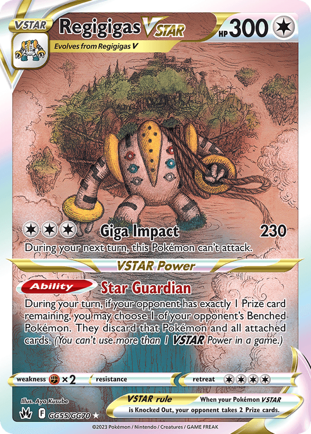 Carta Regigigas VSTAR GG55/70 do set Crown Zenith Galarian Gallery — Pokémon TCG | Bynx