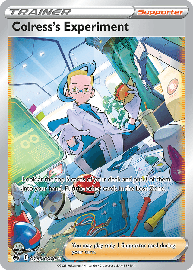 Carta Colress's Experiment GG59/70 do set Crown Zenith Galarian Gallery — Pokémon TCG | Bynx
