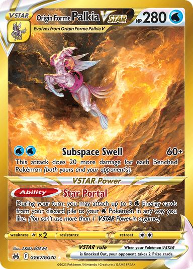 Carta Origin Forme Palkia VSTAR GG67/70 do set Crown Zenith Galarian Gallery — Pokémon TCG | Bynx